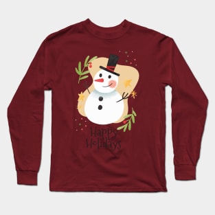 Cute snowman Long Sleeve T-Shirt